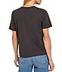 Color:Washed Black - Image 2 - Sunwashed Crew Neck Short Sleeve Organic Cotton Tee Shirt