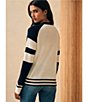 Color:Wrigley - Image 4 - Throwback Crew Neck Stripe Sleeve Cashmere Blend Sweater