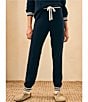 Color:Varsity Blue - Image 4 - Waffle Knit Cashmere Blend Throwback Pocketed Striped Ankle Coordinating Jogger Pant