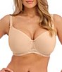 Color:Nude - Image 1 - Rebecca Molded Spacer Embroidered Full Busted Underwire T-Shirt Bra
