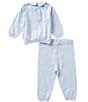 Color:Blue - Image 2 - Baby Boys Newborn-24 Months 3-Piece Sweater Set