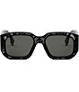 Color:Matte Black - Image 2 - Unisex FENDI Shadow 52mm Rectangle Sunglasses