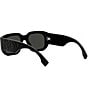 Color:Matte Black - Image 4 - Unisex FENDI Shadow 52mm Rectangle Sunglasses