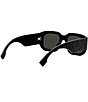 Color:Matte Black - Image 6 - Unisex FENDI Shadow 52mm Rectangle Sunglasses