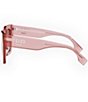 Color:Pink - Image 3 - Women's FENDI Roma 50mm Square Sunglasses
