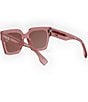 Color:Pink - Image 4 - Women's FENDI Roma 50mm Square Sunglasses