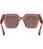 Color:Pink - Image 5 - Women's FENDI Roma 50mm Square Sunglasses