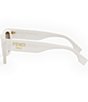 Color:White - Image 3 - Women's FENDI Roma 53mm Rectangle Sunglasses