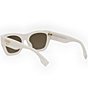 Color:White - Image 4 - Women's FENDI Roma 53mm Rectangle Sunglasses