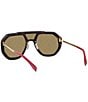 Color:Dark Havana - Image 3 - Women's FF Evolution 142mm Dark Havana Shield Sunglasses