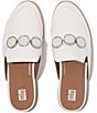 Color:Urban White - Image 4 - Gracie Bead-Circle Leather Mules