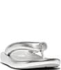 Color:Silver - Image 1 - iQushion D-Luxe Padded Leather Chunky Flip Flops