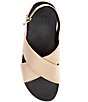 Color:Latte Beige - Image 5 - Lulu Leather Cross Band Slingback Sandals