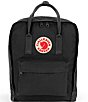 Color:Black - Image 1 - Patch Logo Kanken Water-Resistant Cotton Zipper Convertible Backpack