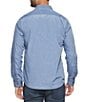 Color:Blue - Image 2 - Long Sleeve Dallas Vintage Washed Woven Shirt