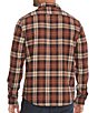 Color:Rust/Navy - Image 2 - Long Sleeve Milroy Plaid Flannel Shirt