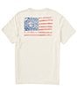 Color:Vintage White - Image 1 - Short Sleeve Americana Core Flag T-Shirt
