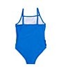 Color:Multi - Image 2 - Little Girls 2T-6X Color Block Ruffled One-Piece Swimsuit