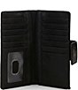 Color:Black - Image 3 - Logan Logo RFID Leather Tab Bifold Wallet