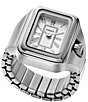 Color:Silver - Image 1 - Raquel Two-Hand Stainless Steel Watch Ring
