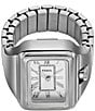 Color:Silver - Image 2 - Raquel Two-Hand Stainless Steel Watch Ring