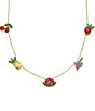 Color:Gold - Image 1 - Willy Wonka x Fossil Women's Special Edition Crystal Fruit Collar Necklace