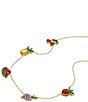 Color:Gold - Image 2 - Willy Wonka x Fossil Women's Special Edition Crystal Fruit Collar Necklace