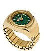 Color:Gold - Image 1 - Women's Two-Hand Gold-Tone Stainless Steel Ring Watch