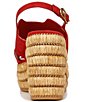 Color:Red - Image 3 - Tamryn Suede Platform Slingback Sandals