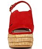 Color:Red - Image 6 - Tamryn Suede Platform Slingback Sandals