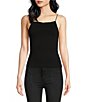 Color:Black - Image 1 - Anywhere Anytime Square Neck Low Scoop Back Cami Top