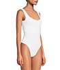 Color:White - Image 3 - Clean Lines Scoop Neck Sleeveless Bodysuit