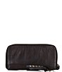 Color:Black - Image 2 - Distressed Leather Wristlet Wallet