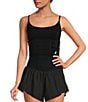 Color:Black - Image 1 - Free People FP Movement On The Rise Ruched Cami