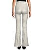 Color:Disco Ball Silver - Image 2 - Jayde Metallic Super High Rise Flared Leg Jeans