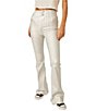 Color:Disco Ball Silver - Image 4 - Jayde Metallic Super High Rise Flared Leg Jeans