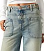 Color:La La Land - Image 5 - Palmer Mid Rise Relaxed Button Waist Cuffed Jeans