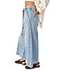 Color:Bright Eyes - Image 3 - Sheer Luck Denim Seam Detail Cropped Wide Leg Jeans