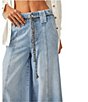 Color:Bright Eyes - Image 5 - Sheer Luck Denim Seam Detail Cropped Wide Leg Jeans