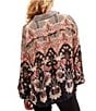 Color:Black Combo - Image 2 - Virgo Baby Printed Button Front Long Sleeves