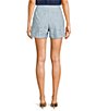 Color:Cashmere Blue - Image 2 - Rhodes Cotton Floral Embroidered High Rise Shorts
