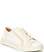 Color:White - Image 1 - Ivy Leather Crochet Low Lace Sneakers