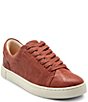 Color:Cognac - Image 1 - Ivy Leather Lace-Up Sneakers