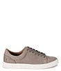 Color:Grey - Image 2 - Ivy Low Lace-Up Nubuck Leather Sneakers