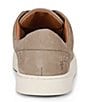 Color:Grey - Image 3 - Ivy Low Lace-Up Nubuck Leather Sneakers