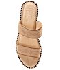 Color:Natural/Almond - Image 5 - Joy Woodstock Two Band Platform Leather Sandals