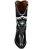 Color:Black Southwest - Image 6 - Leather Billy Woven Canvas and Leather Southwest Western Boots