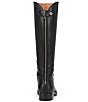 Color:Black - Image 3 - Melissa Leather Lug Sole Lace-Up Riding Boots