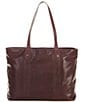 Color:Concord - Image 2 - Melissa Washed Leather Shopper Tote Bag