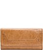 Color:Beige - Image 1 - Melissa Trifold Antique Leather Wallet